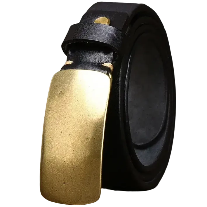 Cinto Estilo Cowboy con Hebilla de Oro