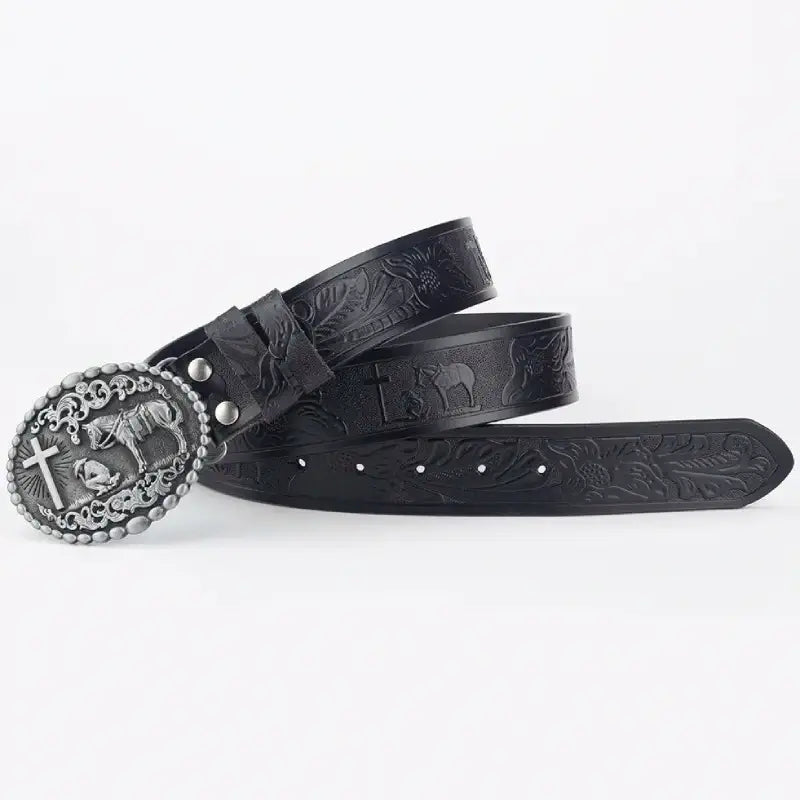 Cinturón Western Negro para Hombre