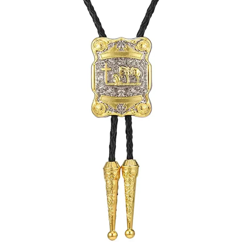 Corbata Vaquera Dorada Estilo Vaquero