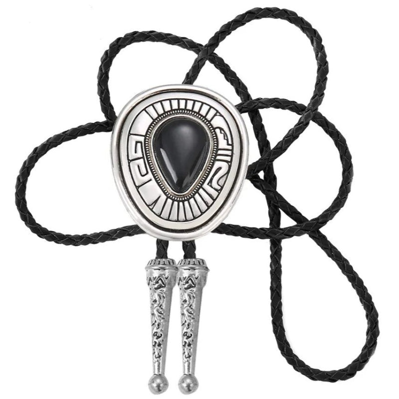 Corbata Tipo Vaquera Negra