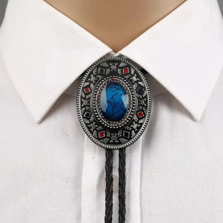 Corbata del Oeste de Color Azul