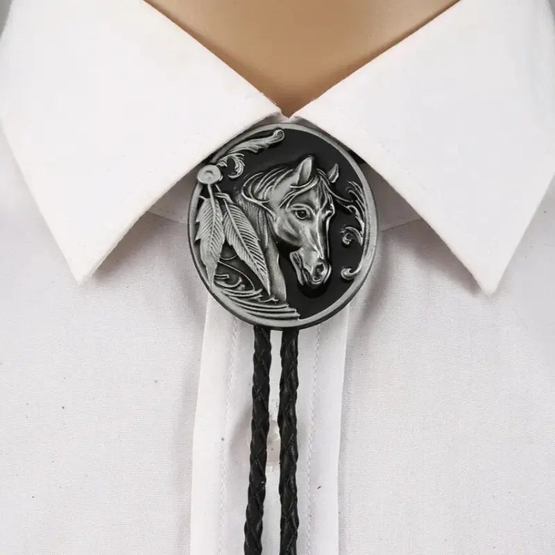 Corbata Ranchera Plateada