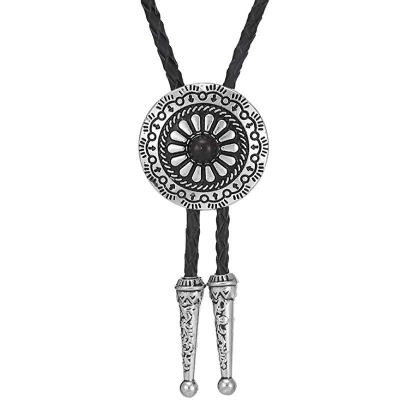 Corbata Vaquera Negra Hombre