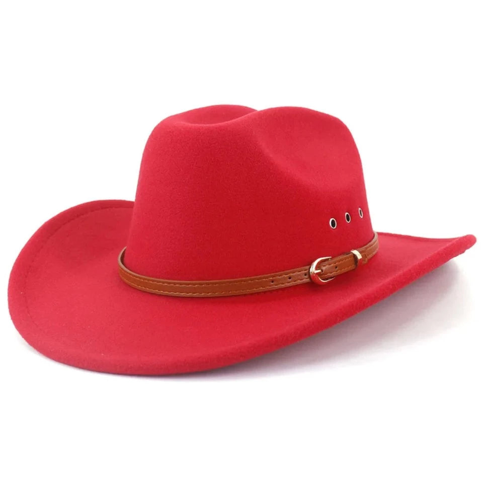 Sombrero Vaquero Rojo de Lana