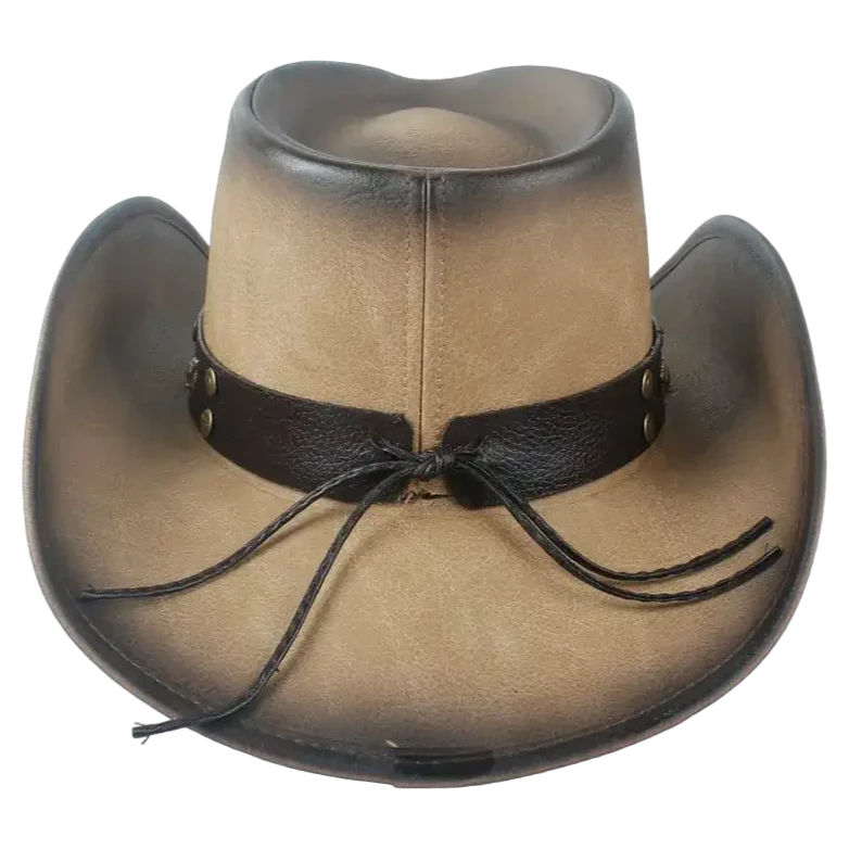 Sombrero Vaquero de Cuero Genuino
